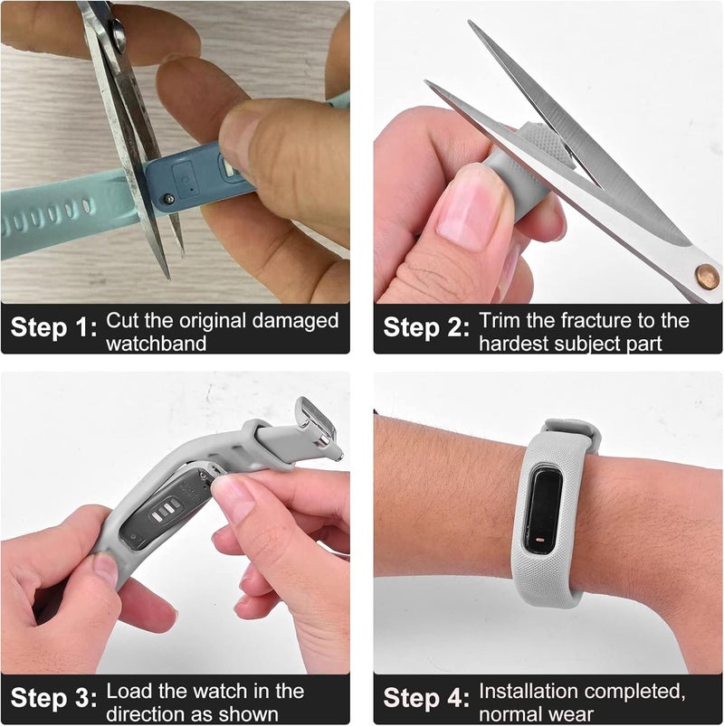C2D JOY Strap TPU Wristband Compatible with Garmin vivosmart 3/vivosport/vivosport, Activity and Fitness Tracker - Image 4